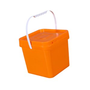 Magideal - Cubo Cuadrado Con Mango Y Tapa, Cubo Multipropósito Para Todo Uso, Contenedor De Almacenamiento De Alimentos Para Construcción, Pintura, Jardinería D 5L 20X20X186Cm