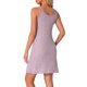 thumbnail image 3 of INSPIRE CHIC Vestido de Dormir de Punto Acanalado para Mujer, Camisón Suave sin Mangas con Dobles Tirantes para Primavera Verano S Rosa, 3 of 6
