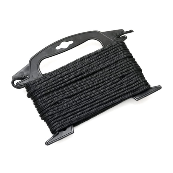Cuerda de nylon para anclaje YakGear 22,5 m negra con enrollador