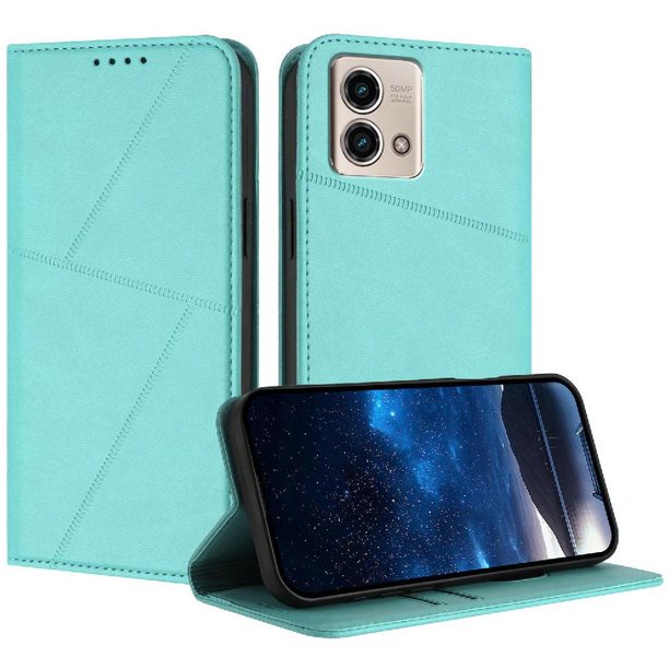 Funda Cartera Magnética para Motorola MOTO G Stylus 5G 2023 Protección Antichoque con Ranuras Verde