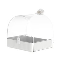 Magideal - Jaula De Baño Para Pájaros, Bañera Para Pájaros, Caja De Ducha, Protector De Ducha Portátil, Tazón, Accesorios Para Jaulas, Bañera Para Pájaros, Loro