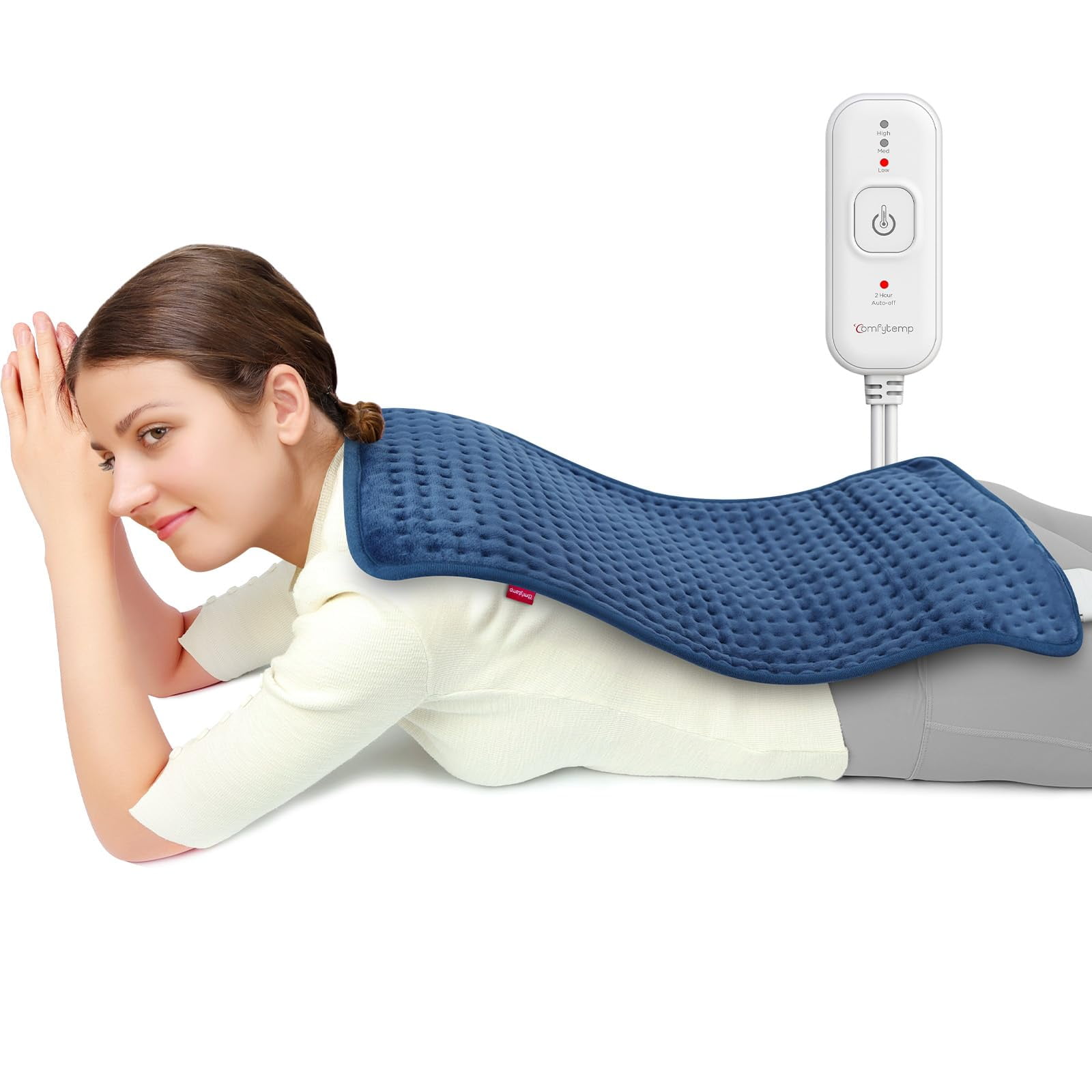 Almohadilla Térmica Comfytemp Para Back & Period Electric Xl, Color Azul Marino