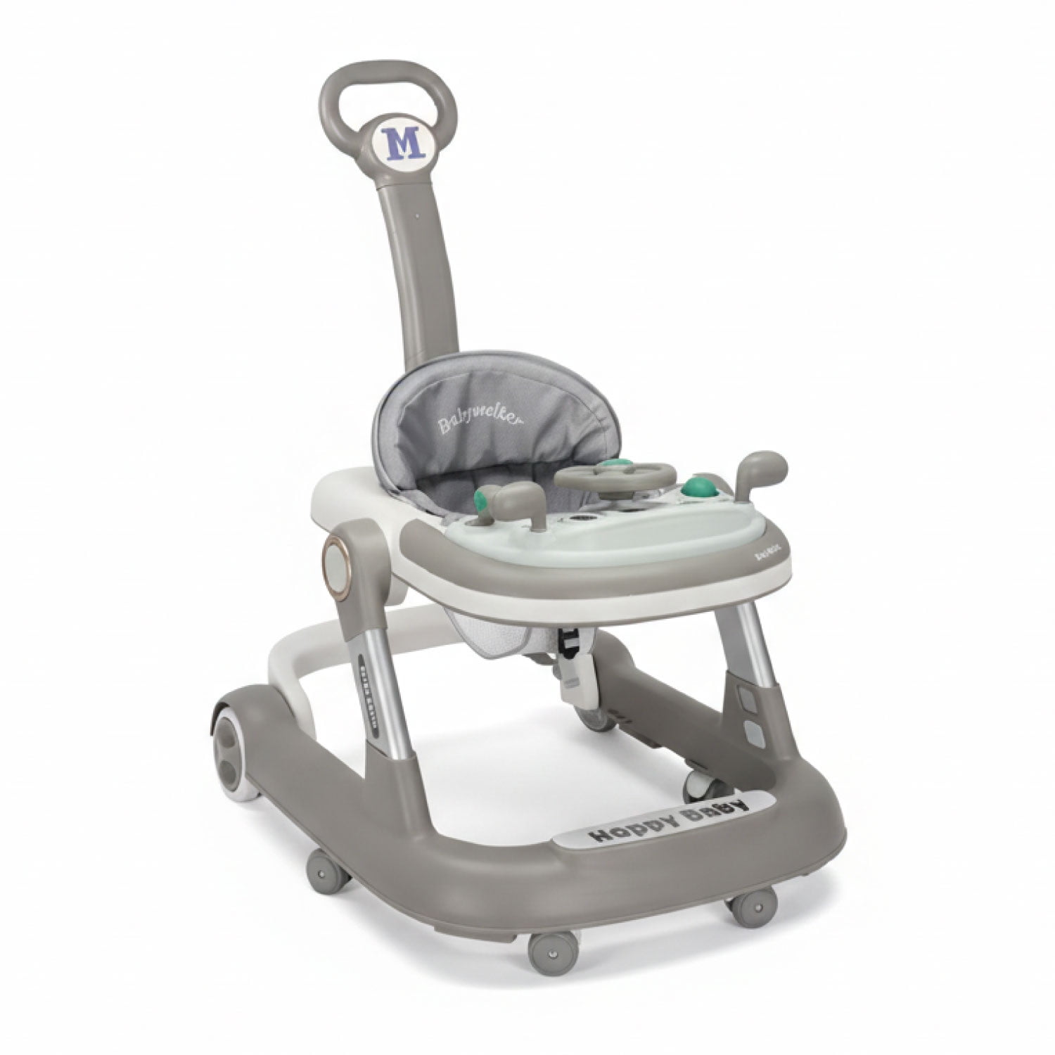 Mundo Online - Andador Caminadora Autito Musical Bebe Anticaida Stylish Gris