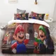 thumbnail image 1 of 3pcs Duvet Cover Super Happy Mario Day Fireworks Cartoon Characters Children's Holiday Gift Single Double Bed Queen King Size Bed Sheets, 1 of 5