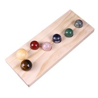 Magideal - 7 Piezas De De Cristal Natural Feng Shui Adornos Con Base De Espécimen Mineral Para Colección Brujería Adivinación Yoga Decoración Del