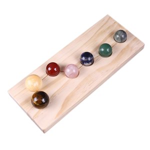 Magideal - 7 Piezas De De Cristal Natural Feng Shui Adornos Con Base De Espécimen Mineral Para Colección Brujería Adivinación Yoga Decoración Del