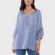 thumbnail image 3 of Blusa Mujer Manga 3/4 Celeste Corona, 3 of 5