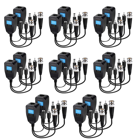Vídeo Balun TJMD pasivo de 8 pares BNC a RJ45 960P/1080P/2 MP