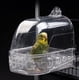 thumbnail image 1 of Jaula para baño de pájaros, suministros de limpieza para mascotas, bañera transparente para cacatúas, pájaros, con ganchos para colgar y cajón inferior para pájaros pequeños, loros, periquitos espacio, 1 of 7
