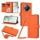 thumbnail image 1 of Funda Billetera para Honor X9C/Magic 7 Lite, Cuero Sintético con Cierre, Naranja, 1 of 6