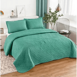 Genérico - Cubrecama Quilt Verano 2 Plazas Color Turquesa
