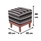thumbnail image 3 of Pouf Baúl Emilia Rayas Negro Gris 45x45x46 cm, 3 of 3