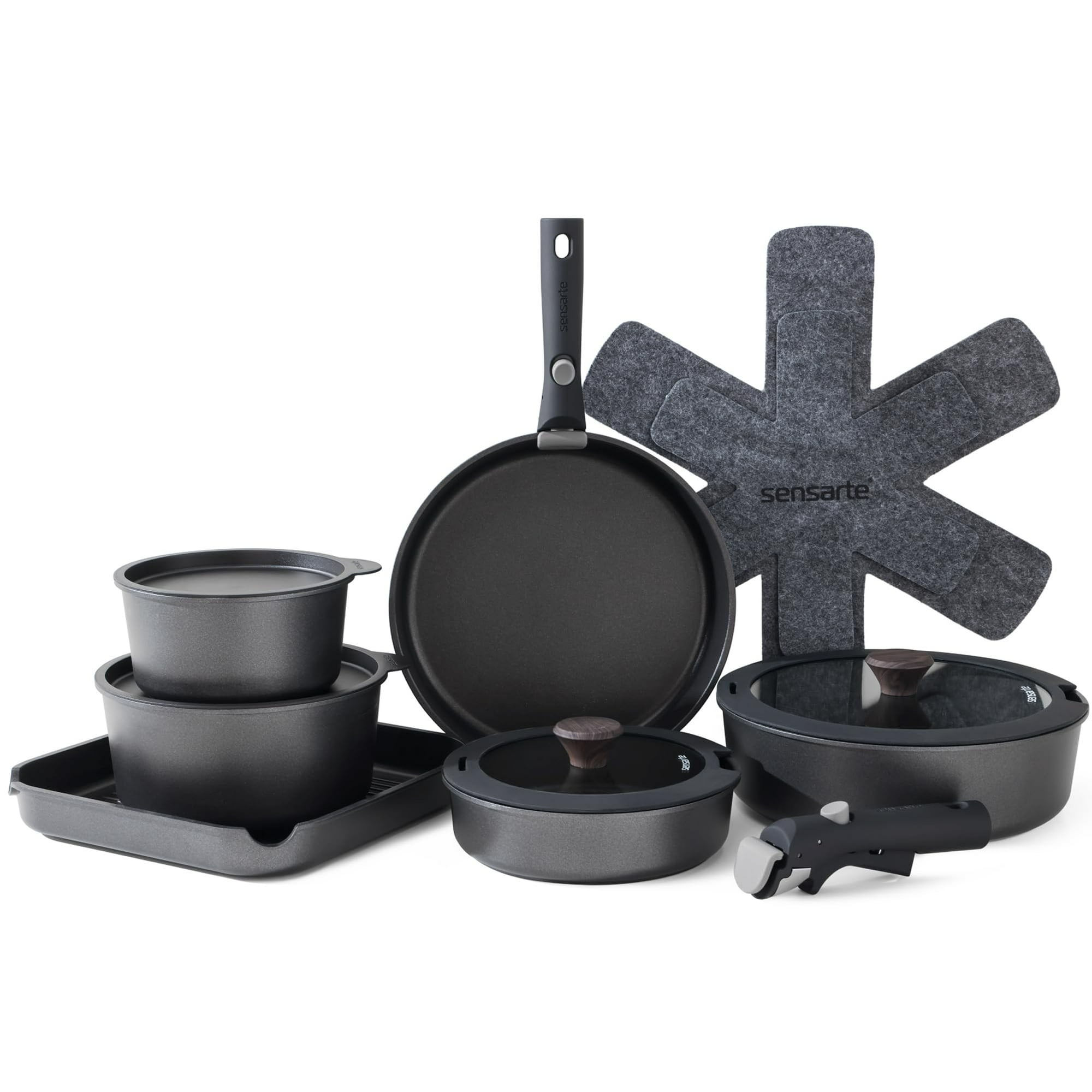 Set De Utensilios De Cocina Sensarte, 17 Piezas, Antiadherentes, De Inducción, Sin Pfoa