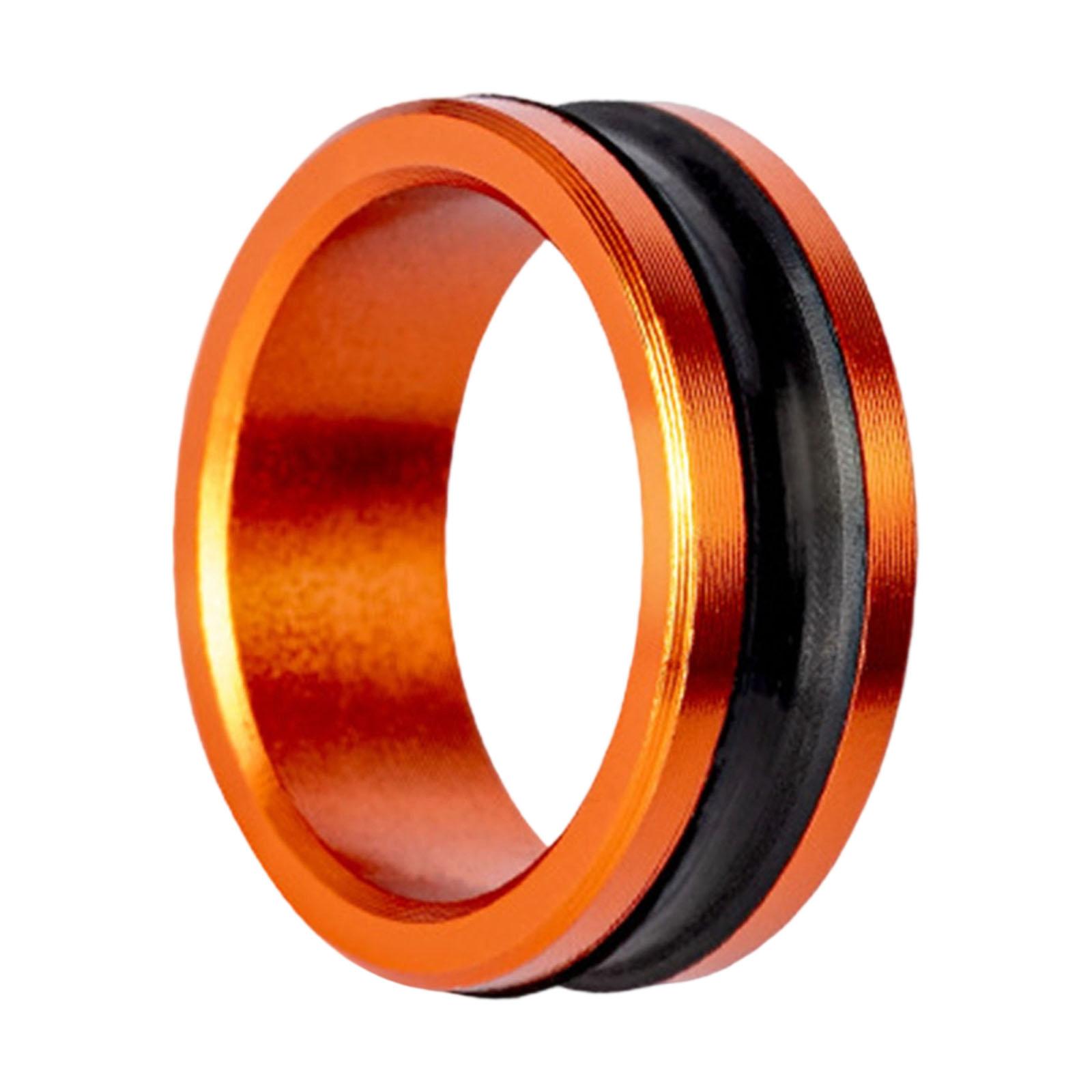 Magideal - Anillos De Línea De Pesca Que Protegen Sus Manos Y Dedos. Herramienta De Pesca Portátil De Metal. Anillos De Arrastre De Línea. Diseño Ancho Y Cómodo 1 Pieza De Naranja