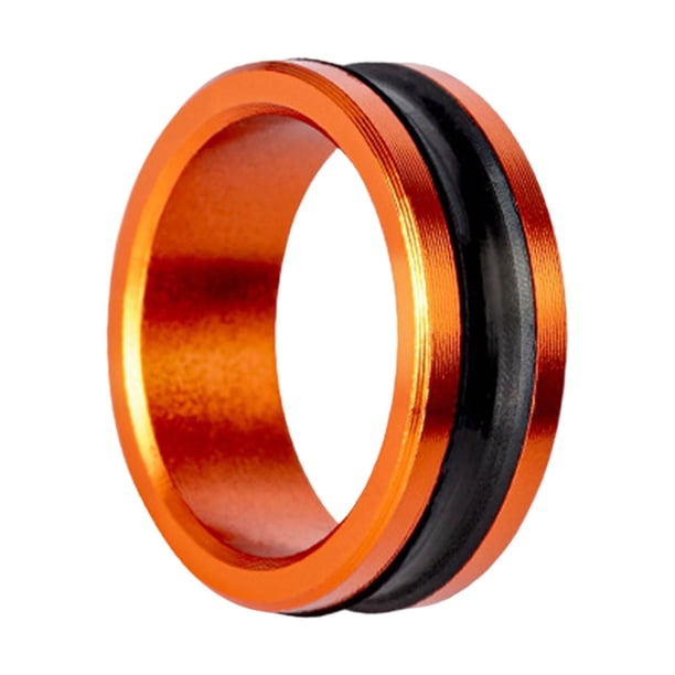 Anillos de Línea de Pesca Que Protegen Sus Manos Y Dedos. Herramienta de Pesca Portátil de Metal. Anillos de Arrastre de Línea. Diseño Ancho Y Cómodo 1 pieza de naranja