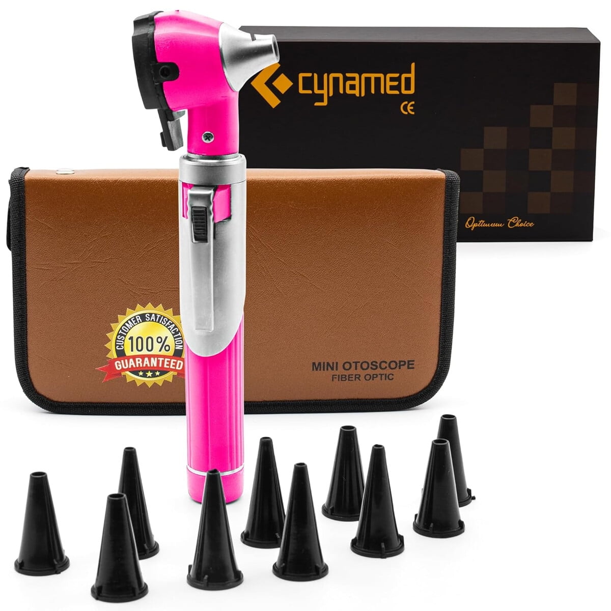 Mini Otoscopio Cynamed Portátil Con Luz Y Kit 3x Aumento