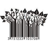 Rienda Libre Graphics - Decomural Tree Barcode Abstract Art Ws-18797
