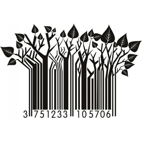 Decomural Tree Barcode Abstract Art WS-18797