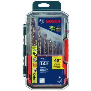 Juego De Brocas Bosch Co14B De 14 Piezas De Metal Cobalto M42 Con Funda
