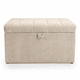 thumbnail image 1 of Banqueta con almacenaje modelo Tubular lino beige 90x45x45, 1 of 3