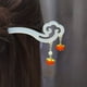 thumbnail image 1 of Vintage Chinese Style Cheongsam Hair Accessories: Handmade Hanfu Acetate Hairpin with Jade Flower Tassel, 1 of 5