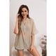 thumbnail image 2 of Blusa Mujer Lino Algodón Premium Liviana Cuello Mao 8057, 2 of 4