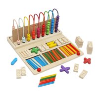 Magideal - Juguete De Matemáticas Montessori Para Niños, Cuentas De Conteo De Arcoíris, Suma, Resta, Cuentas De Colores, Juguetes De Conteo Para Niñas, Niños, Re Conexión De Perlas