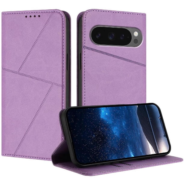 Funda Cartera Magnética para Google Pixel 10 Pro Protección Antichoque con Ranuras Morado