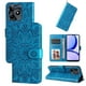 thumbnail image 3 of Funda tipo cartera FOXDOCK para Realme C53 , diseño girasol en relieve, cuero PU, cierre magnético, soporte y tarjetero, 3 of 5
