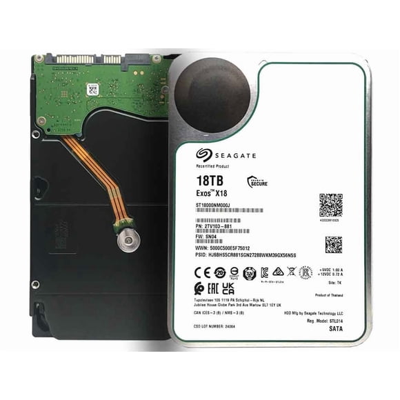 Disco Duro Interno Seagate Exos X18 18TB SATA