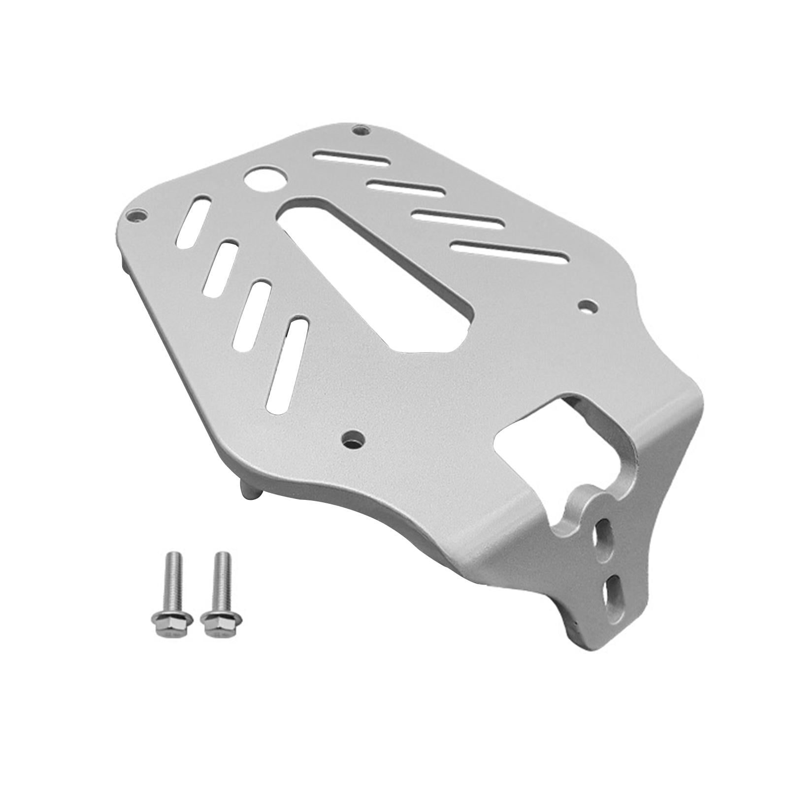 Magideal - Soporte Para Baúl De Bicicleta Eléctrica, Soporte Para Baúl, Soporte De Extensión Para Estante, Soporte Trasero, Orificio De Instalación De 1,5 Cm A 4 Plata