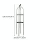 thumbnail image 1 of 1pc Trellis For Climbing Plants, Plastic Coated Iron Metal Garden Obelisk Trellis Flower Support Frame Plant Trellis Heavy Duty Plant Cage Support Stands For Climbing Vines Flowers Plants, 11.42"x47.2, 1 of 3
