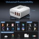 thumbnail image 5 of Cargador USB C Hibiker, 65 W, 6 puertos, PD+QC Power, blanco, 5 of 7