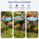 thumbnail image 4 of Bebedero para aves MUMTOP de vidrio para exterior y jardín con soporte metálico, 4 of 8