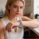 thumbnail image 2 of Pulsera de Primavera de Jade de Tres Colores, Brazalete de Jade de Jadeíta, Jade Helado Morado Verde Blanco, 2 of 7