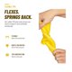 thumbnail image 4 of Disco volador para perros HONGEZEY 23 cm amarillo flexible TPR, 4 of 9