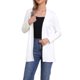 thumbnail image 2 of INSPIRE CHIC Cárdigan abierto para mujer de manga larga, elástico, suave, casual, tejido para otoño e invierno, XS Blanco, 2 of 6