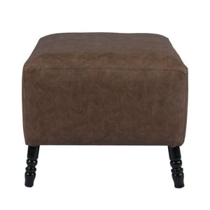 Máxima Design - Pouf Alejandro Diseño Café Eco Cuero 54X54X44 Cm