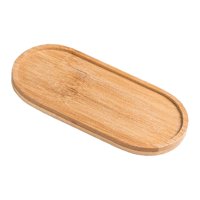 Bothyi - Bandeja De Madera Para Baño, Plato De Tocador, Bandeja Dispensadora De Jabón, Soporte Ovalado Para El Hogar
