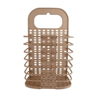 Importclick - Cesta Baño Lavandería Plegable Café 37X24X13 Cm