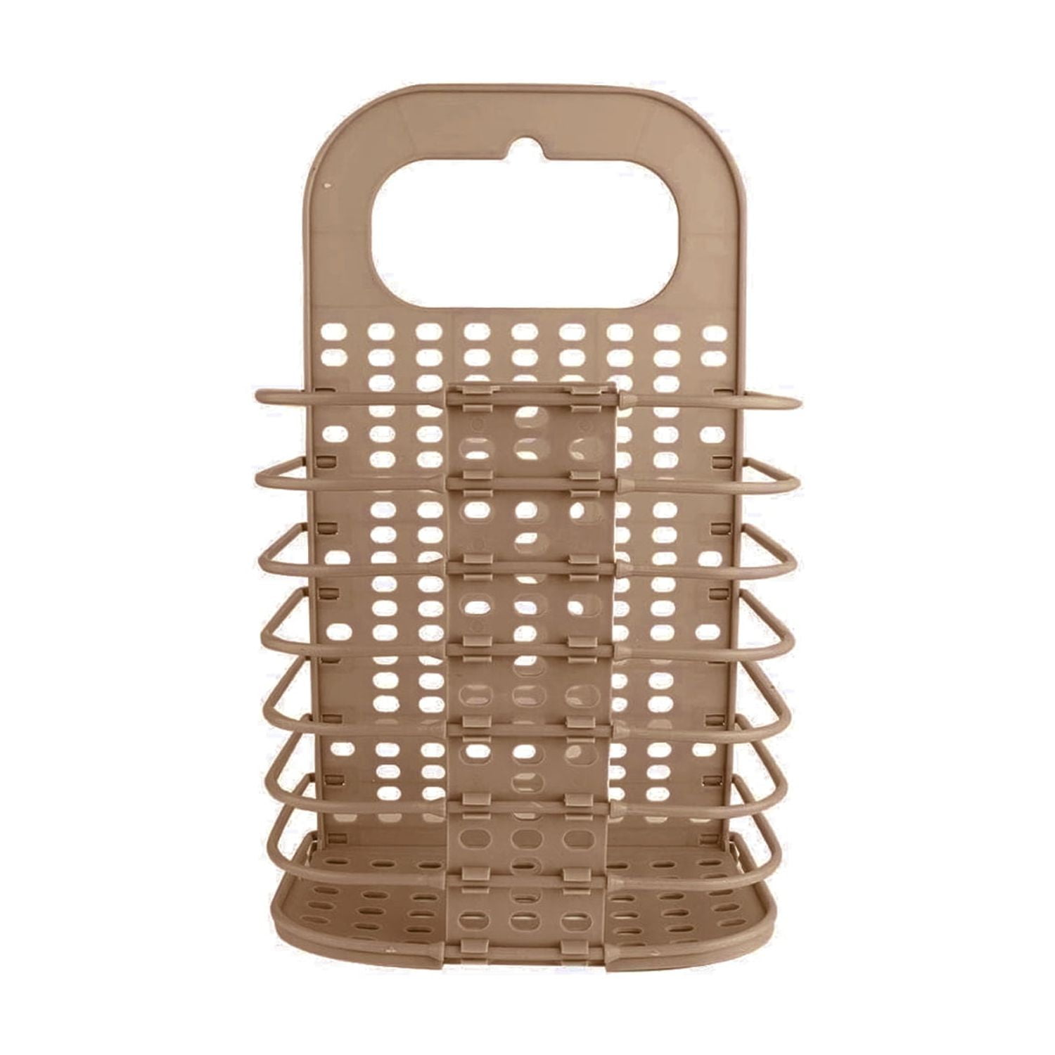 Importclick - Cesta Baño Lavandería Plegable Café 37x24x13 Cm