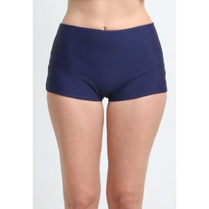 Samia - Hot Pant Tiro Alto Azul Marino L