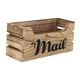 thumbnail image 3 of Caja De Almacenamiento De Madera Para Correo, Buzón De Mesa Decorativo Hecho A Mano, 26x10x12cm, 3 of 5