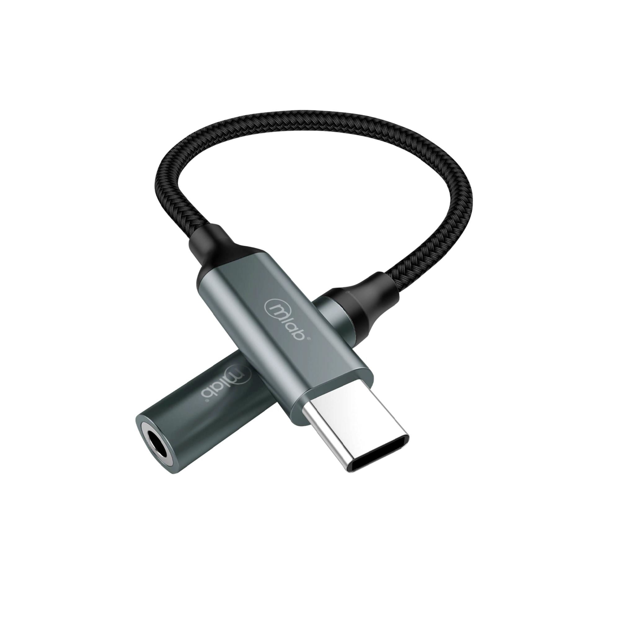 Mlab - Adaptador Type C A Jack Audio 3.5Mm Adaptador Audio 9351 Negro