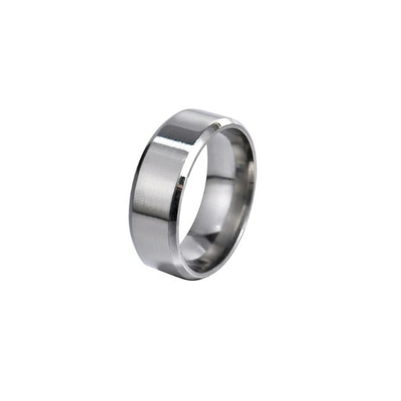 Anillo Titanio Rojo Juvenil Acero Quirúrgico Inoxidable Hombre Dama/ 6