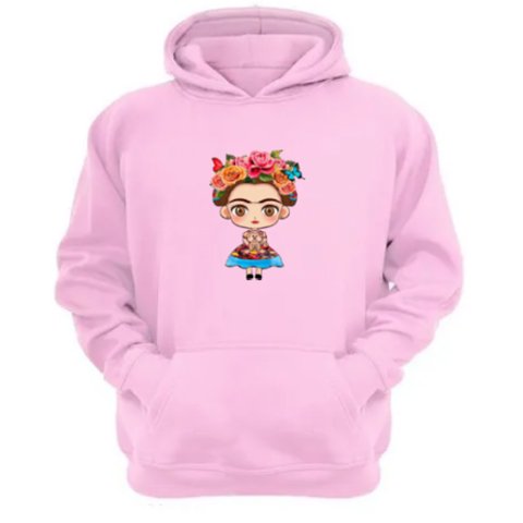 Genérico - Polerón Canguro Frida Rosa Talla M Unisex