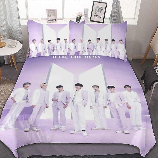 Kpop B Bedding Set Twin Size,Kpop B Kpop B Duvet Cover for Boys Gir Teens,Soft Comfortable Breathable Kid3 s with Zipper
