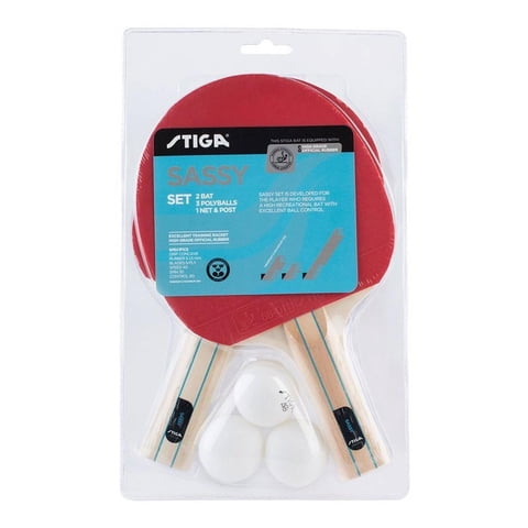 Set Tenis De Mesa Stiga Sassy 2 Paletas - 3 Pelotas - 1 Red