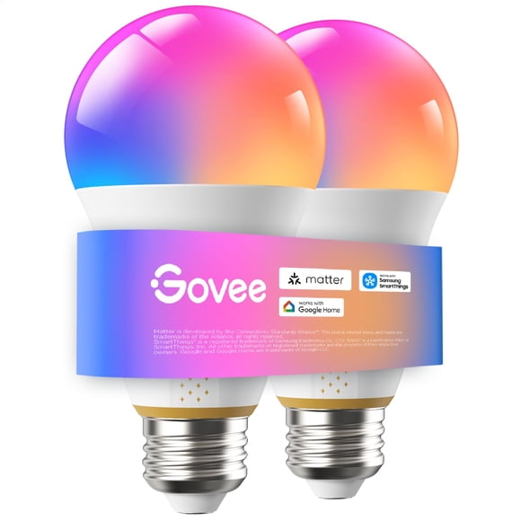 Bombillas inteligentes Govee, 1600 lúmenes, LED A21, 100 W, equivalente a 2 unidades