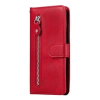 Gangxun - Funda Con Cremallera Para Iphone 13 Pro Max, Carcasa Cartera De Cuero Pu Con Soporte Y Tarjetero